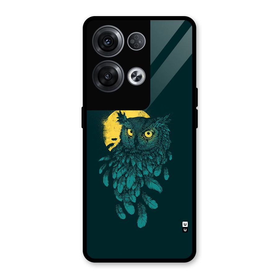 Green Owl Glass Back Case for Oppo Reno8 Pro 5G