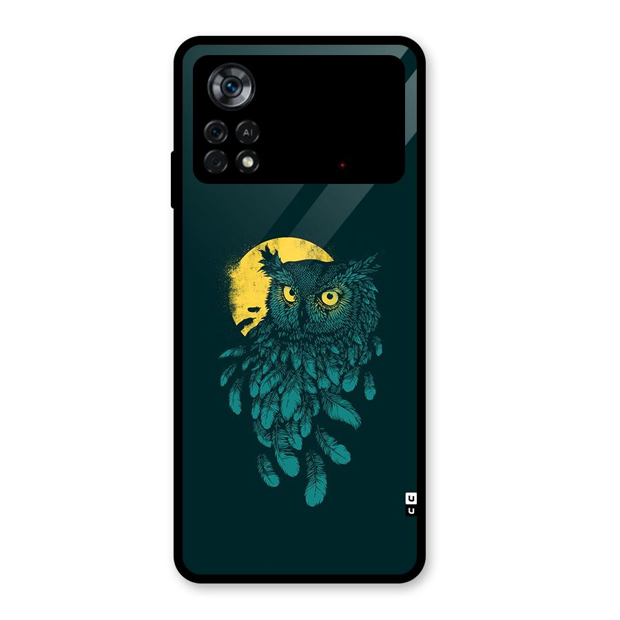 Green Owl Glass Back Case for Poco X4 Pro 5G
