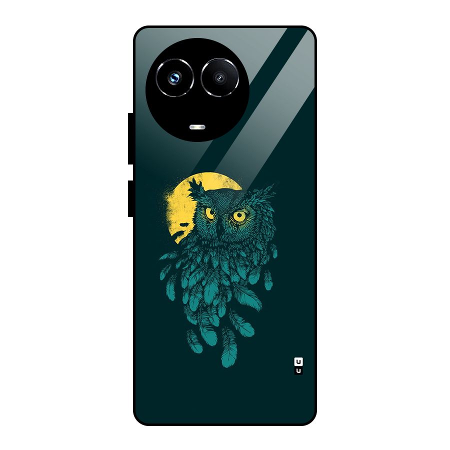 Green Owl Glass Back Case for Realme 11X