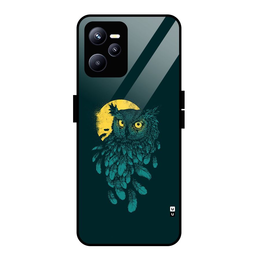 Green Owl Glass Back Case for Realme C35