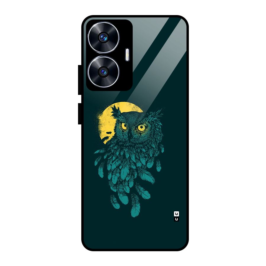 Green Owl Glass Back Case for Realme Narzo N55