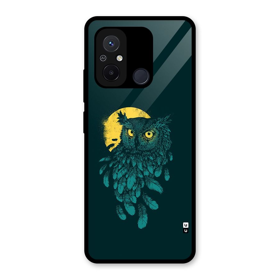 Green Owl Glass Back Case for Redmi 12C