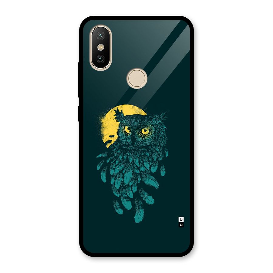 Green Owl Glass Back Case for Redmi A2