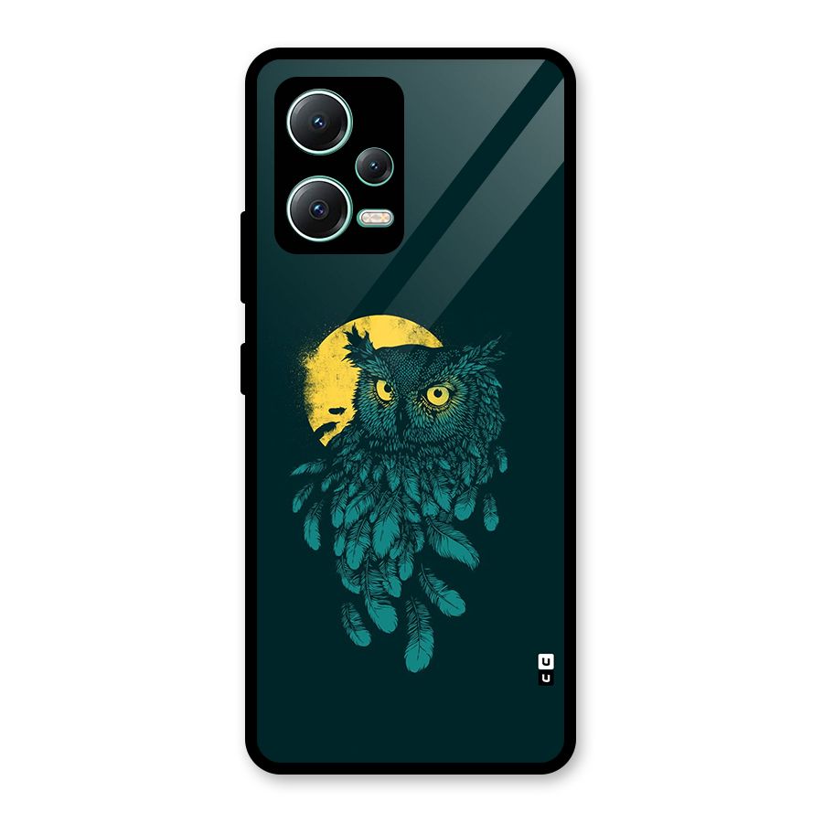 Green Owl Glass Back Case for Redmi Note 12 5G
