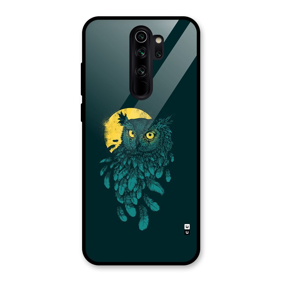 Green Owl Glass Back Case for Redmi Note 8 Pro