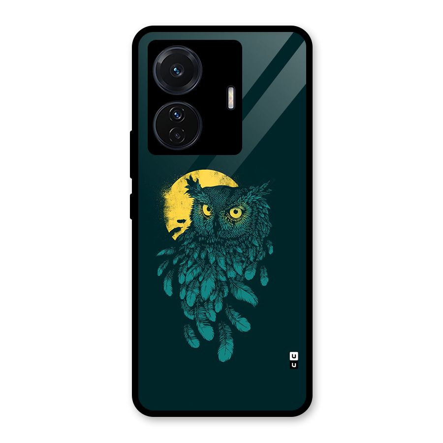 Green Owl Glass Back Case for Vivo T1 Pro