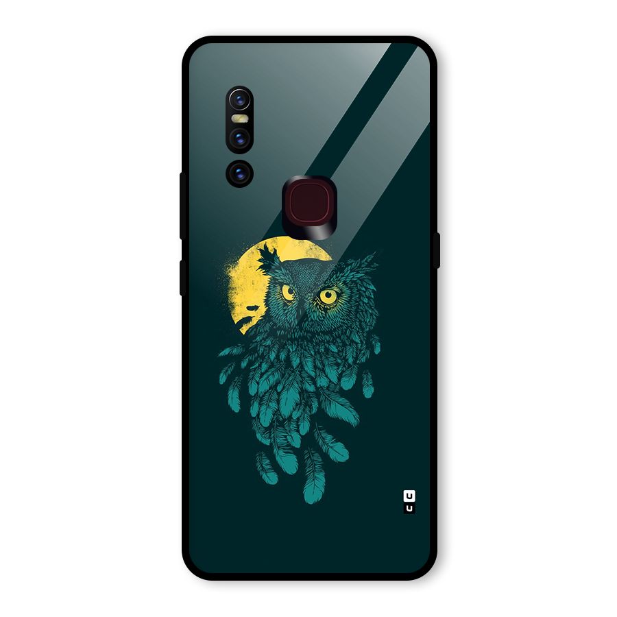 Green Owl Glass Back Case for Vivo V15
