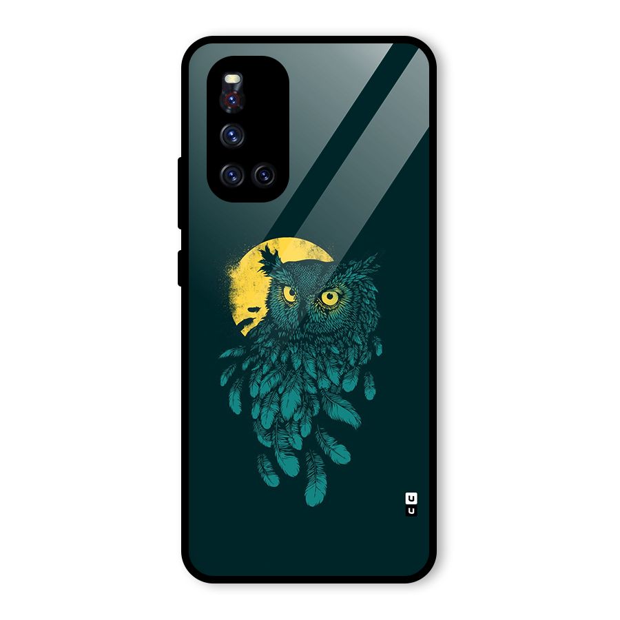 Green Owl Glass Back Case for Vivo V19