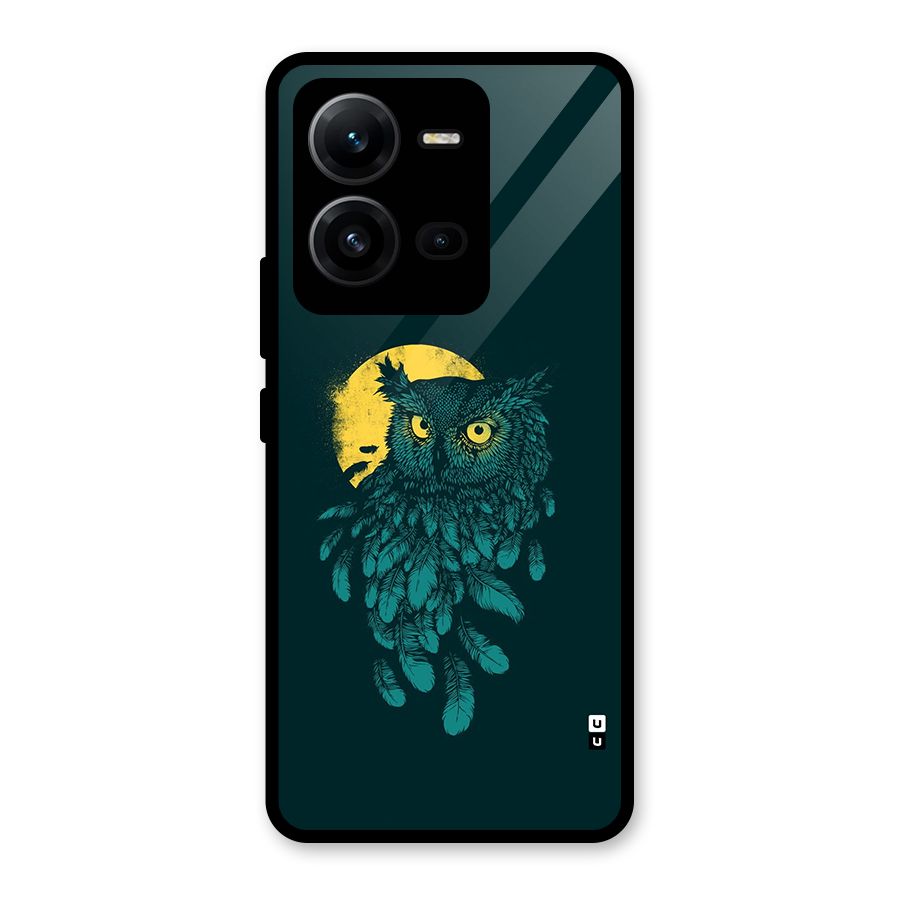 Green Owl Glass Back Case for Vivo V25