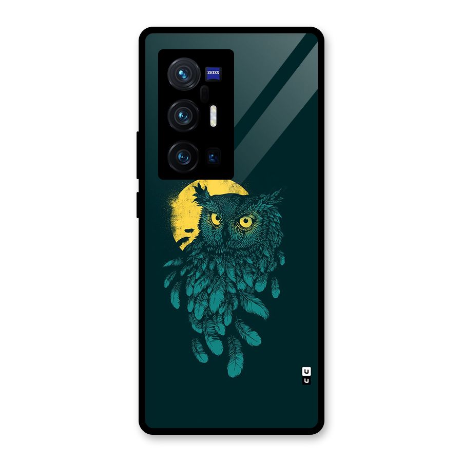 Green Owl Glass Back Case for Vivo X70 Pro Plus