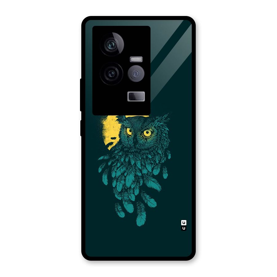 Green Owl Glass Back Case for Vivo iQOO 11 5G