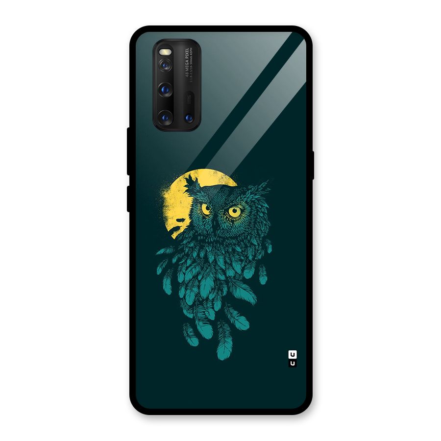 Green Owl Glass Back Case for Vivo iQOO 3