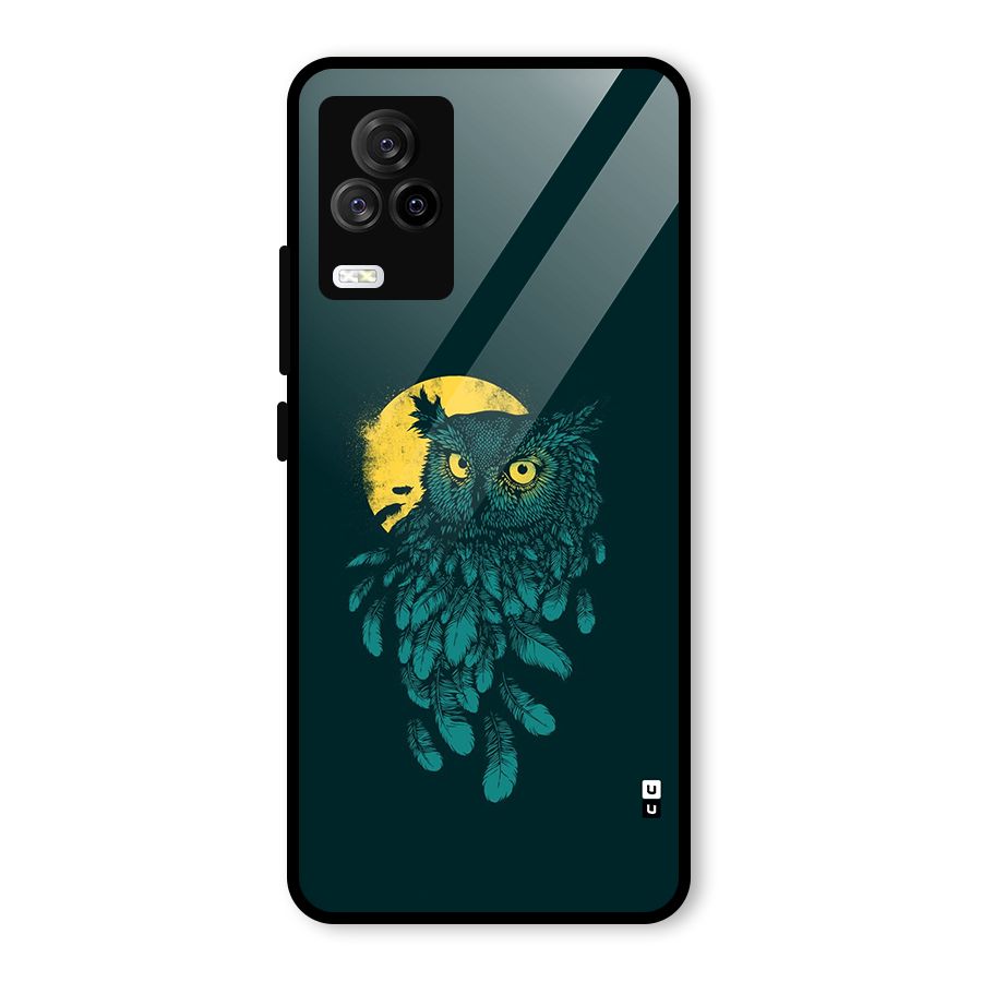Green Owl Glass Back Case for Vivo iQOO 7 Legend 5G