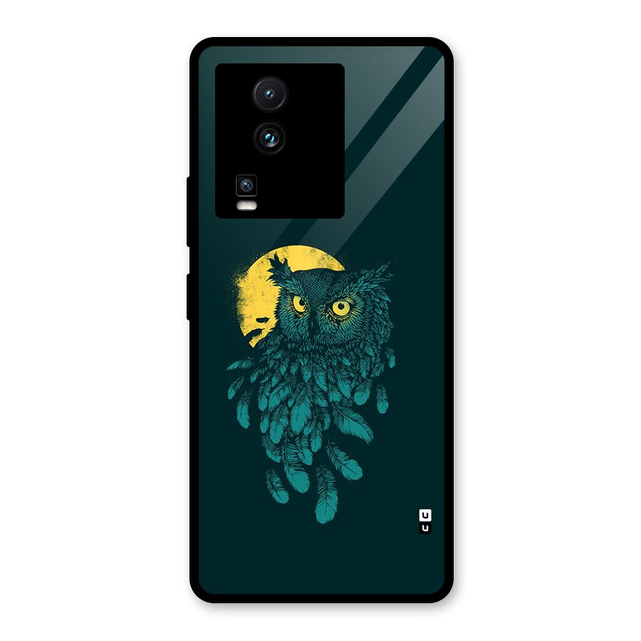 Green Owl Glass Back Case for Vivo iQOO Neo 7 Pro