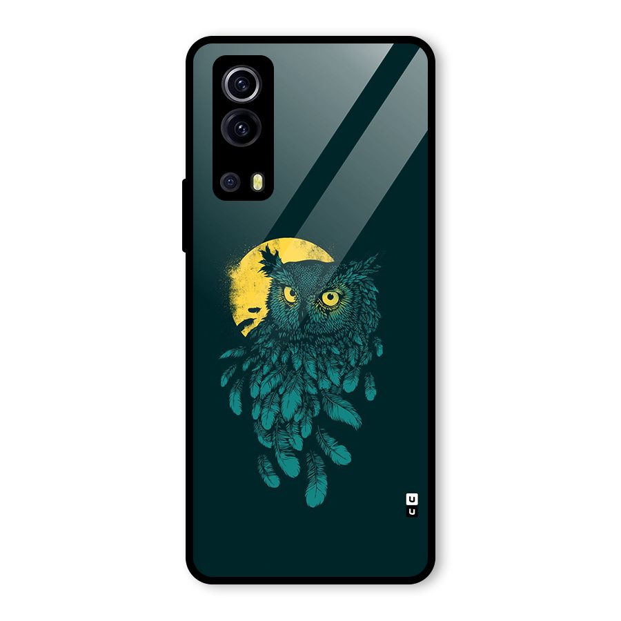 Green Owl Glass Back Case for Vivo iQOO Z3