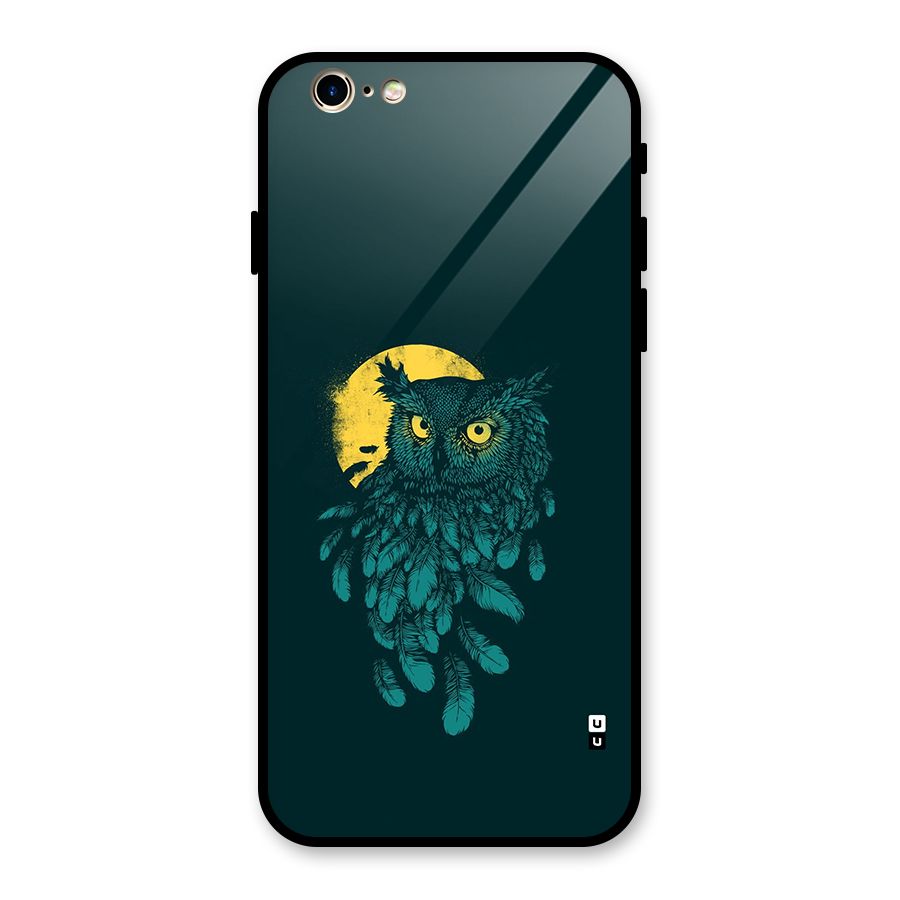 Green Owl Glass Back Case for iPhone 6 6S