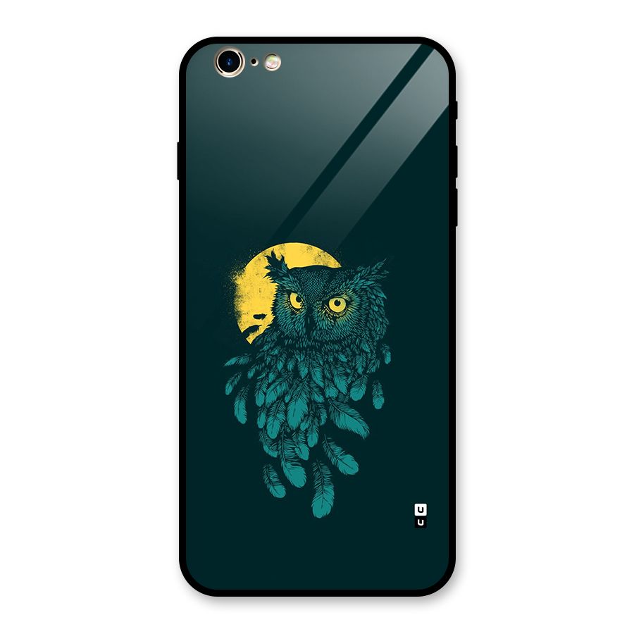 Green Owl Glass Back Case for iPhone 6 Plus 6S Plus
