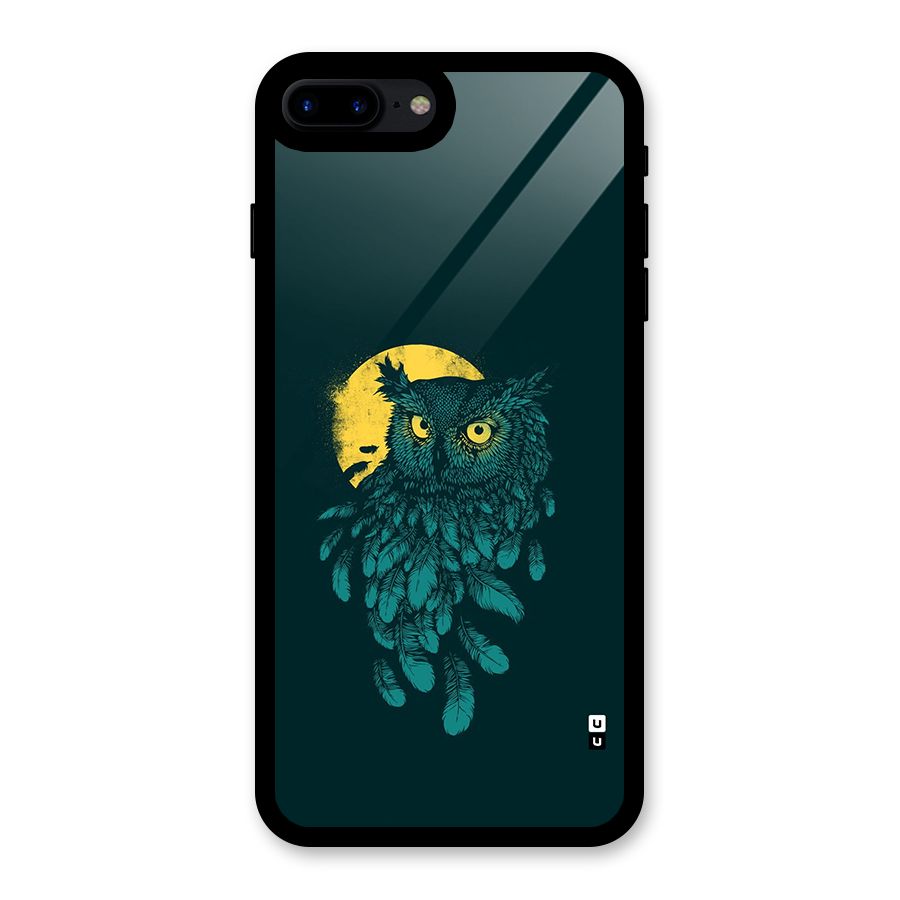 Green Owl Glass Back Case for iPhone 8 Plus