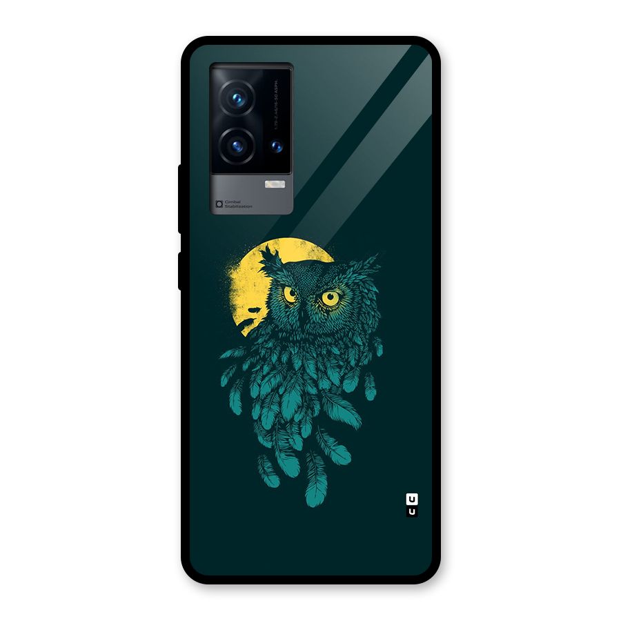 Green Owl Glass Back Case for iQOO 9 5G