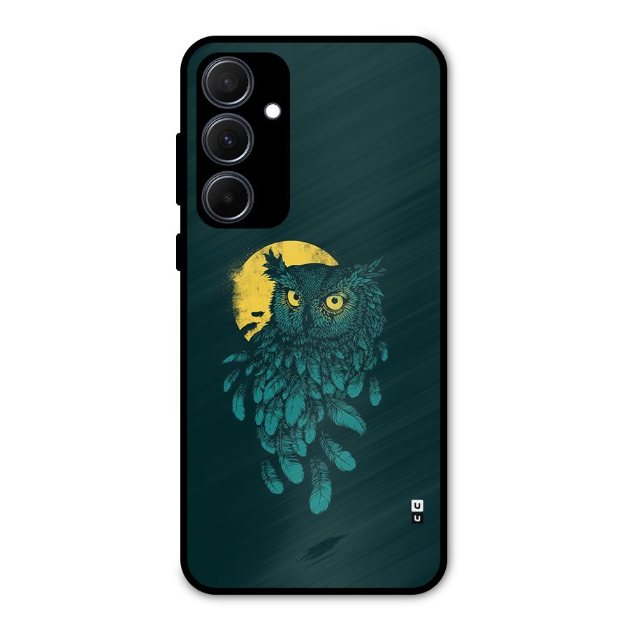Green Owl Metal Back Case for Galaxy A35