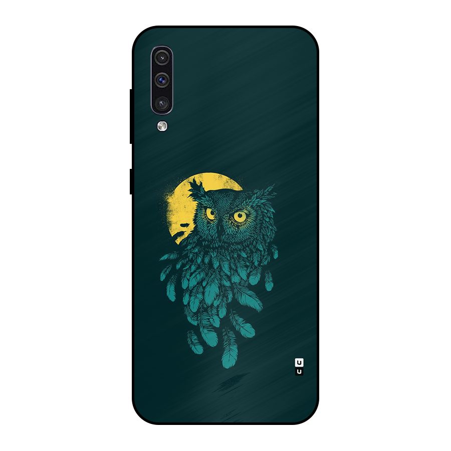 Green Owl Metal Back Case for Galaxy A50s