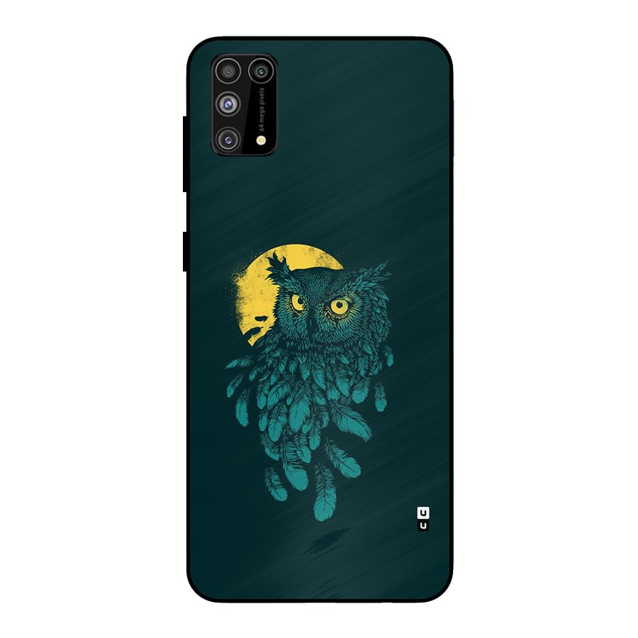 Green Owl Metal Back Case for Galaxy F41