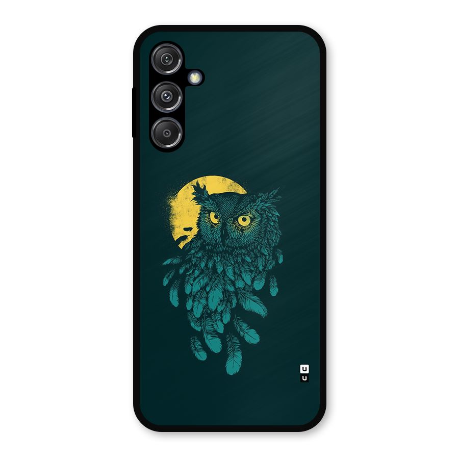 Green Owl Metal Back Case for Galaxy M34 5G