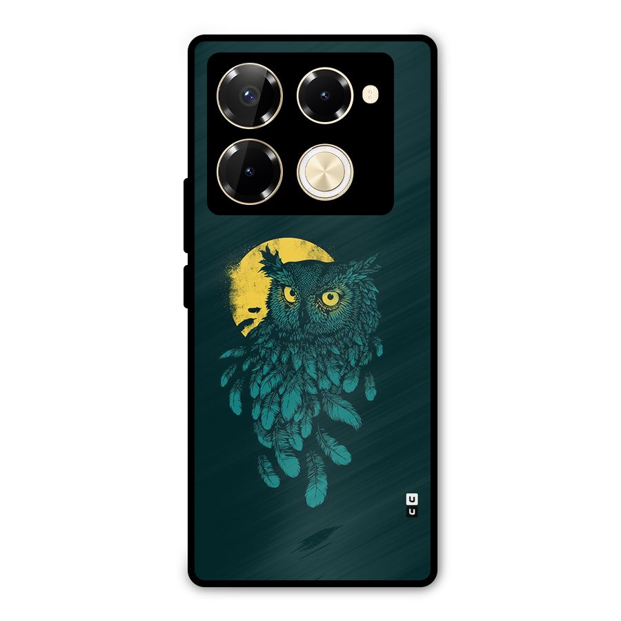 Green Owl Metal Back Case for Infinix Note 40 Pro