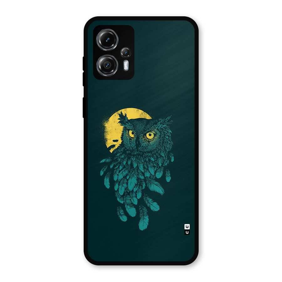 Green Owl Metal Back Case for Moto G13