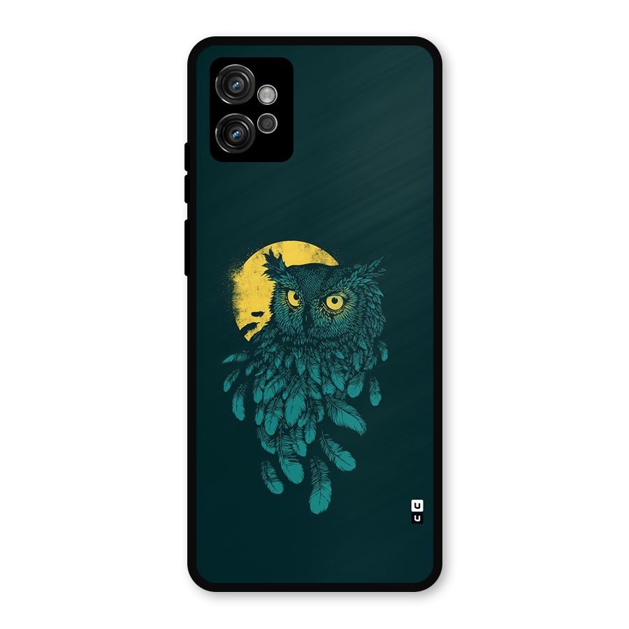 Green Owl Metal Back Case for Moto G32