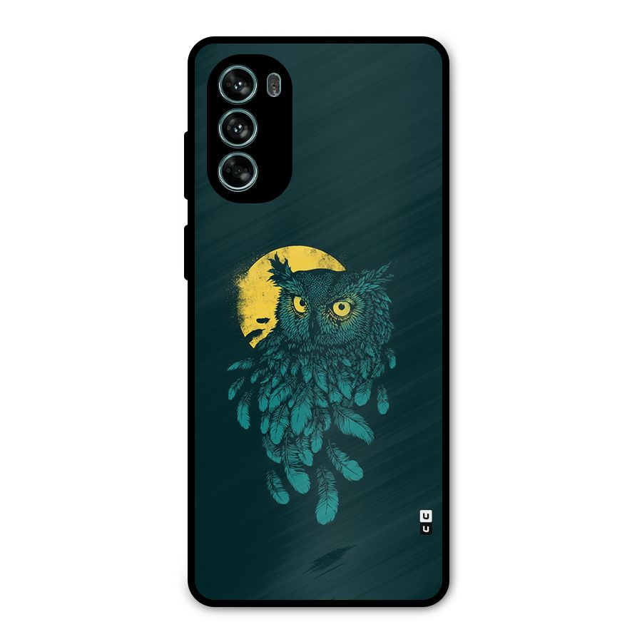 Green Owl Metal Back Case for Moto G62