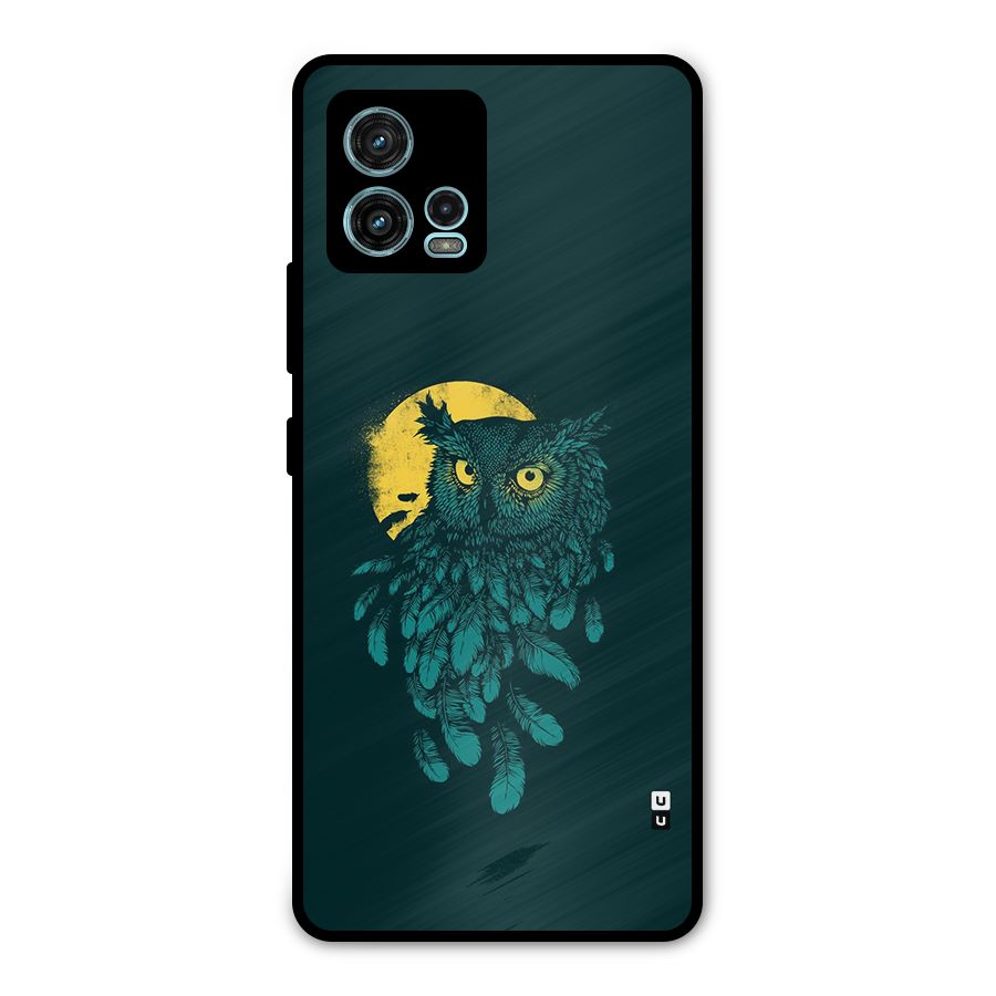 Green Owl Metal Back Case for Moto G72