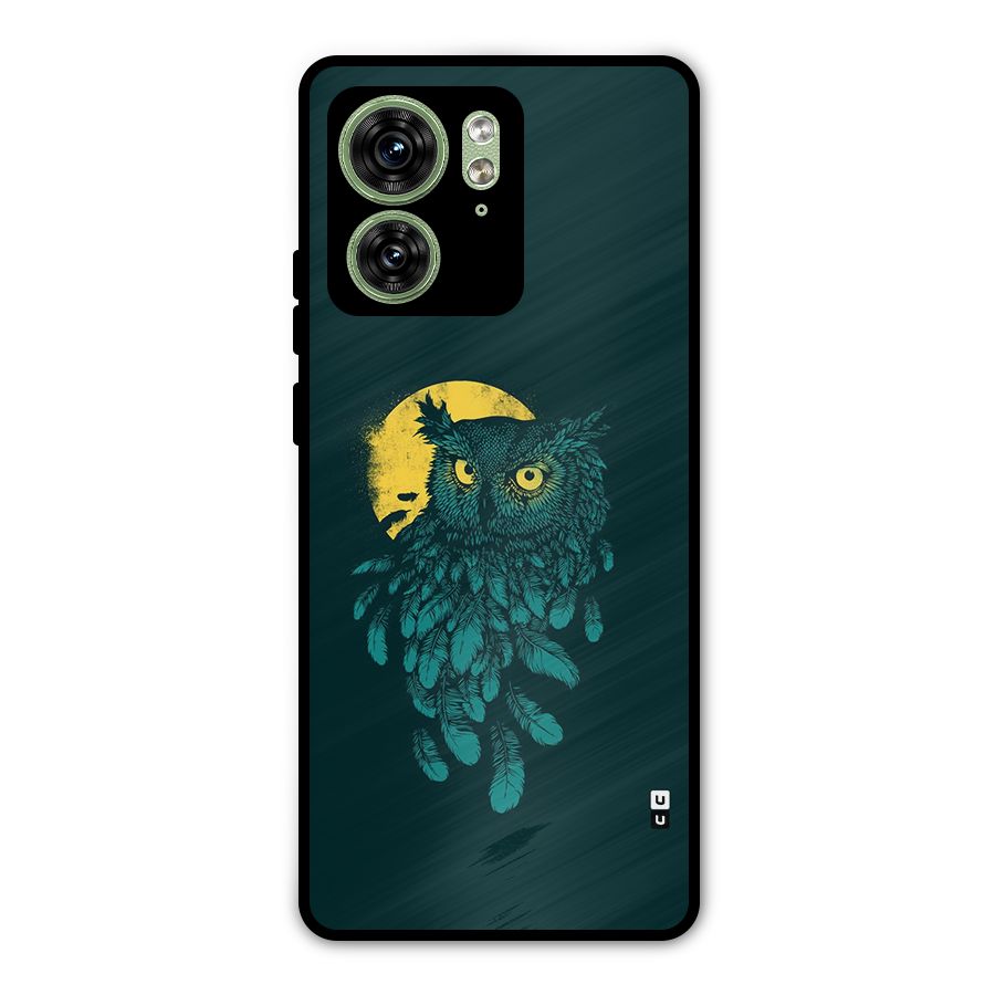 Green Owl Metal Back Case for Motorola Edge 40 5G