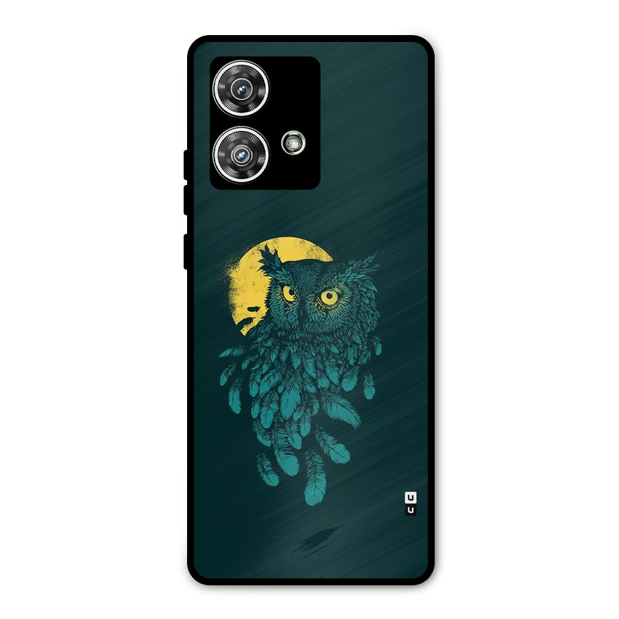 Green Owl Metal Back Case for Motorola Edge 40 Neo