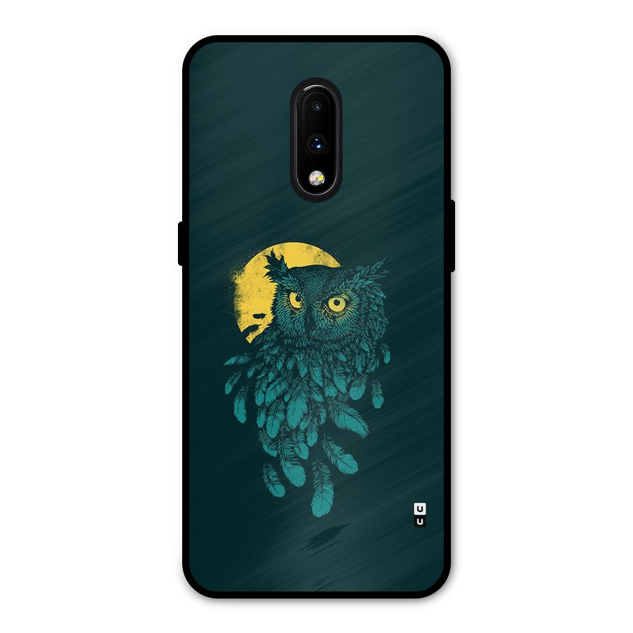 Green Owl Metal Back Case for OnePlus 7