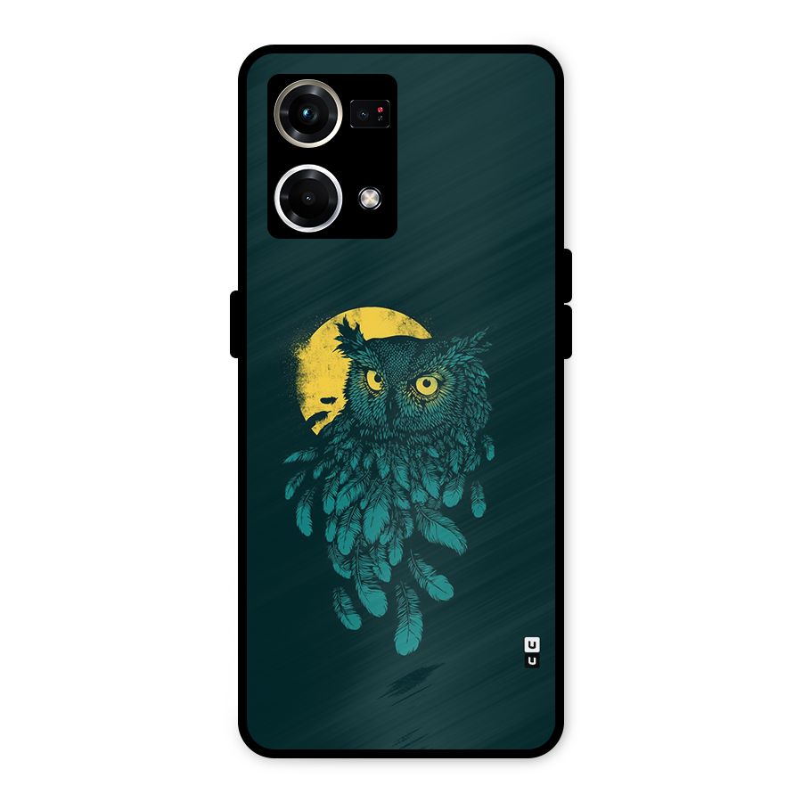 Green Owl Metal Back Case for Oppo F21s Pro 4G