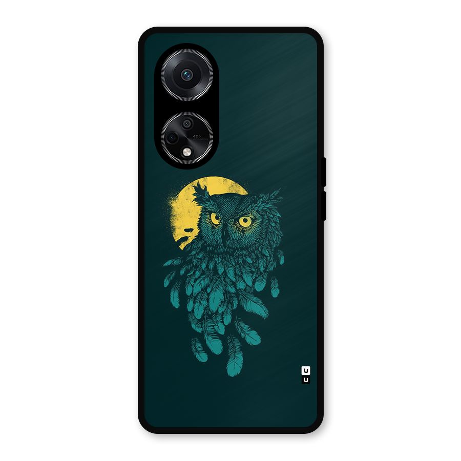 Green Owl Metal Back Case for Oppo F23