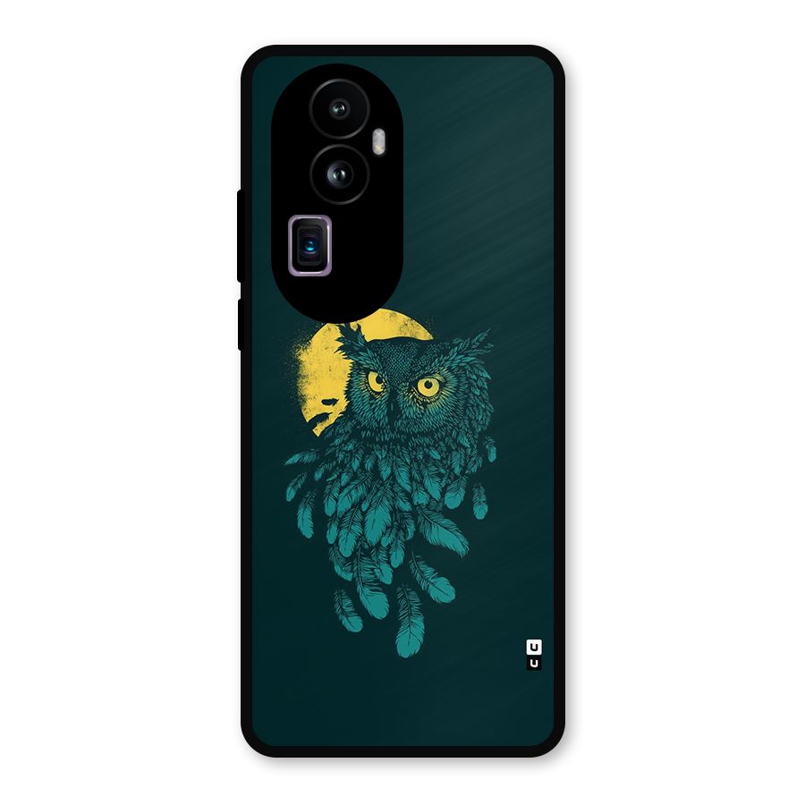 Green Owl Metal Back Case for Oppo Reno10 Pro Plus