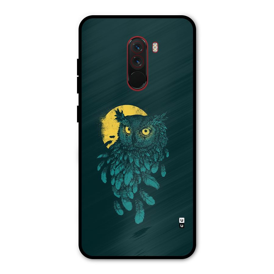 Green Owl Metal Back Case for Poco F1