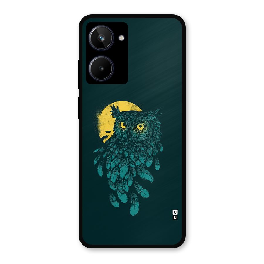 Green Owl Metal Back Case for Realme 10