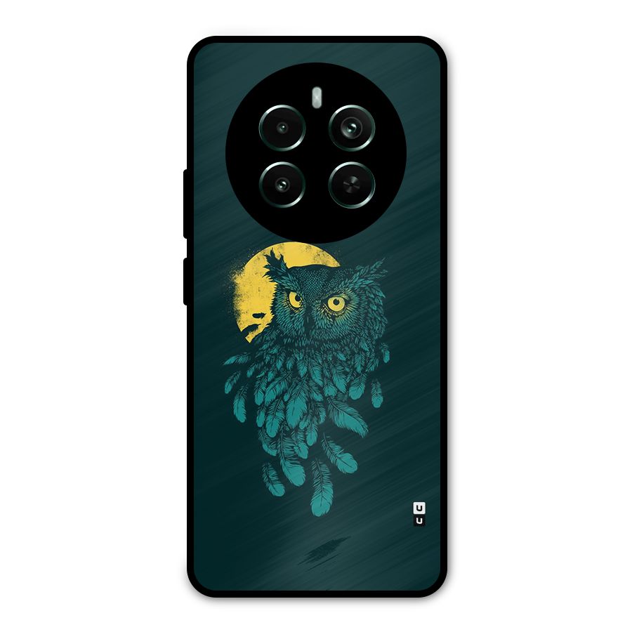 Green Owl Metal Back Case for Realme 12 Plus