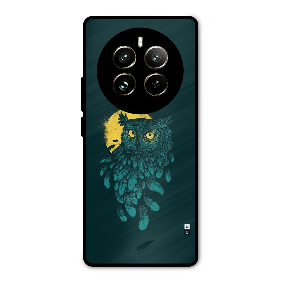 Green Owl Metal Back Case for Realme 12 Pro