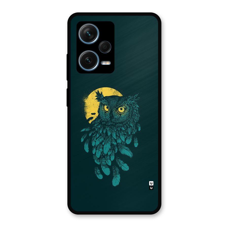 Green Owl Metal Back Case for Redmi Note 12 Pro Plus 5G