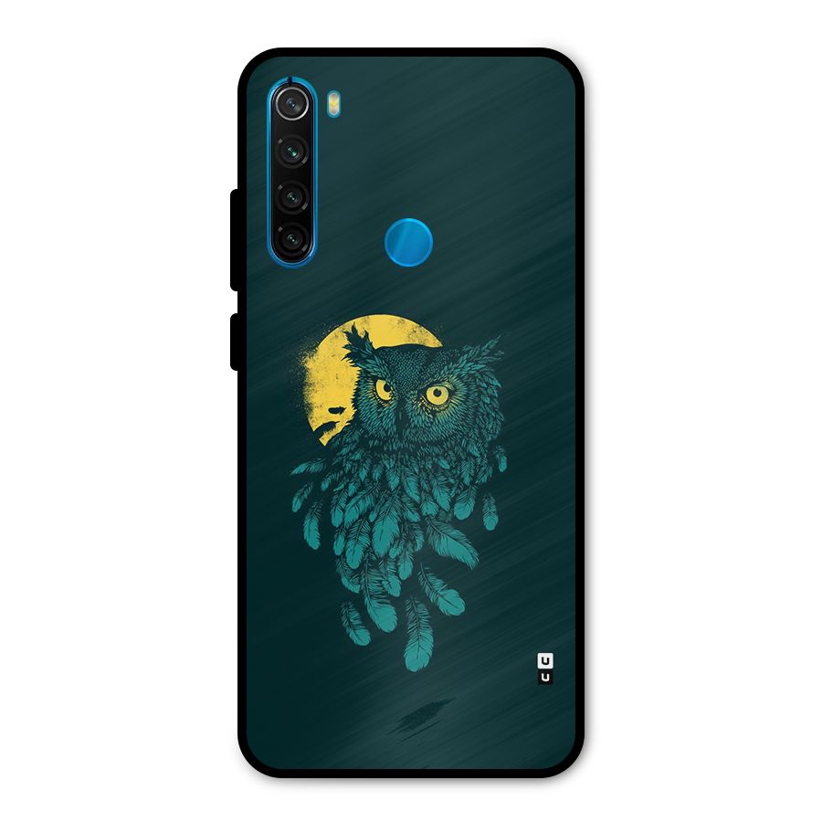 Green Owl Metal Back Case for Redmi Note 8