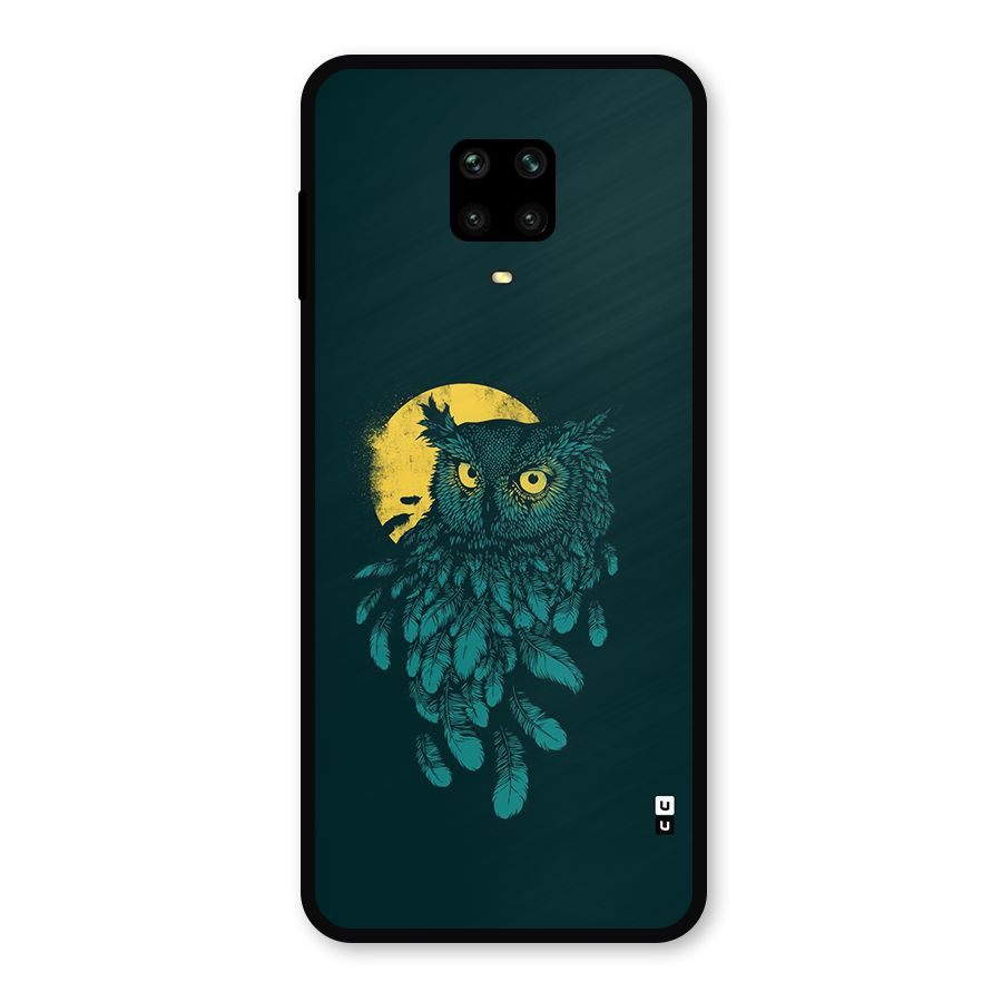 Green Owl Metal Back Case for Redmi Note 9 Pro Max
