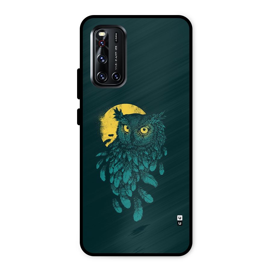 Green Owl Metal Back Case for Vivo V19