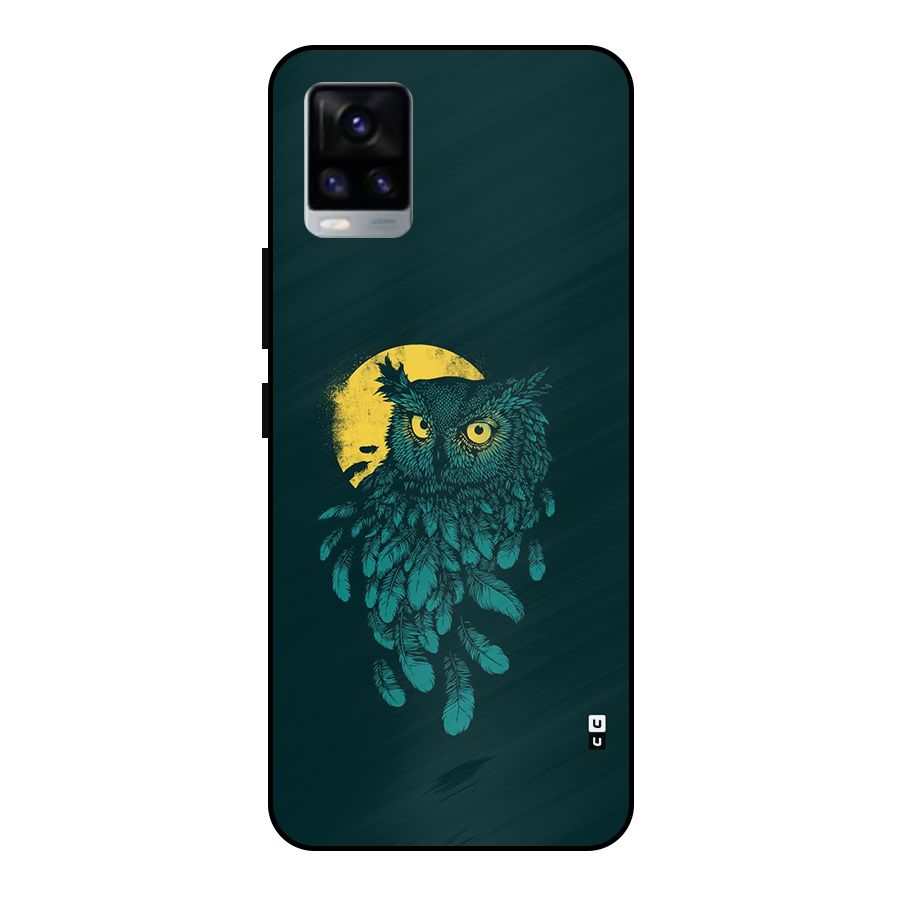 Green Owl Metal Back Case for Vivo V20