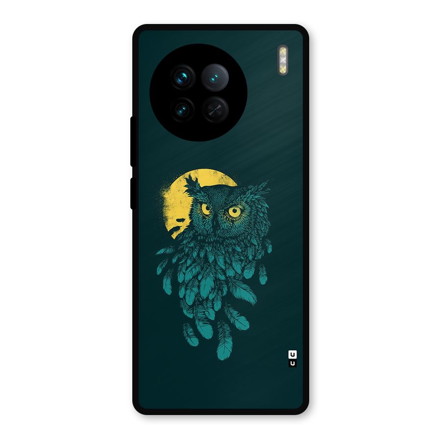 Green Owl Metal Back Case for Vivo X90