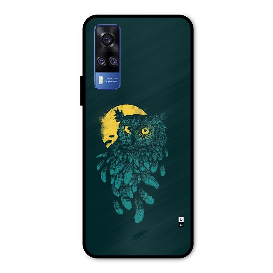 Green Owl Metal Back Case for Vivo Y31