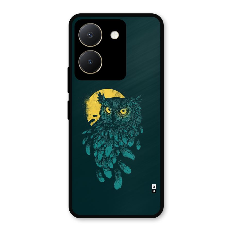 Green Owl Metal Back Case for Vivo Y36